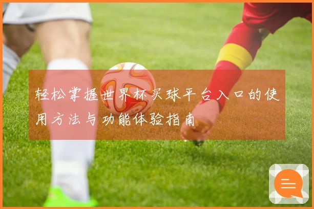 轻松掌握世界杯买球平台入口的使用方法与功能体验指南